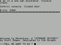 Adventure Number 06 - Strange Odyssey (1985)(Adventure International)
